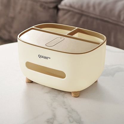QIAWI™ Multifunctional Tissue Box, Double Layer Tissue Organizer with Storage