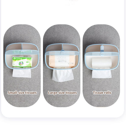 QIAWI™ Multifunctional Tissue Box, Double Layer Tissue Organizer with Storage