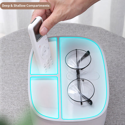 QIAWI™ Multifunctional Tissue Box, Double Layer Tissue Organizer with Storage