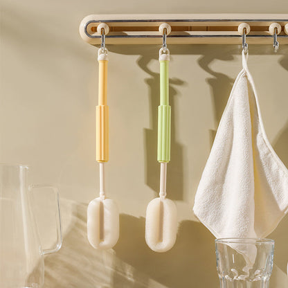 QIAWI™ Rotating Cup Brush, Includes Straw Brush for Water Bottles, Mugs, Wine Glasses