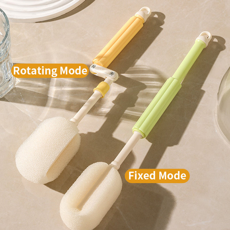 QIAWI™ Rotating Cup Brush, Includes Straw Brush for Water Bottles, Mugs, Wine Glasses