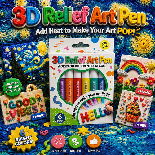 🦄👗Save66% by ordering today丨Smartorig® 3D Relief Art Pen – Turn Flat Drawings Into Touchable 3D Art🪄