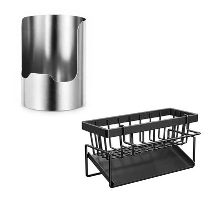Thickened Stainless Steel Utensil Organizer, Rust Resistant Easy to Clean