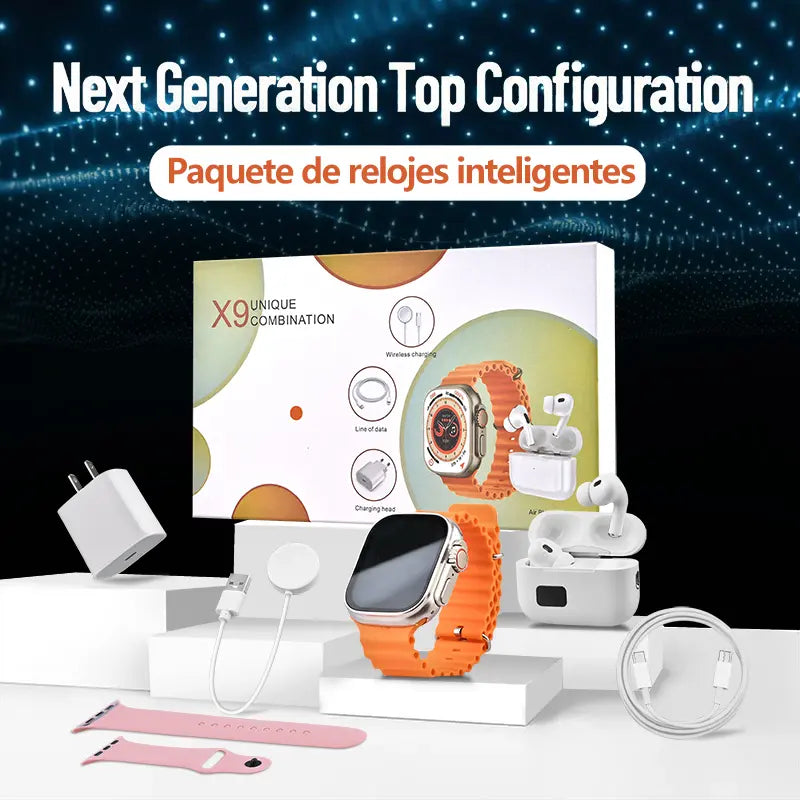 6-in-1 Smartwatch & Bluetooth Accessory Kit