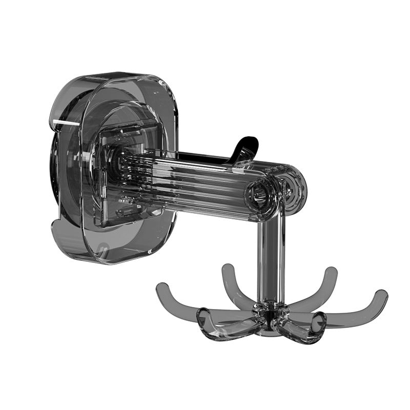 QIAWI™ 6-Hook Suction Cup Rotating Utensil Holder, Mounts on Wall or Under Cabinet