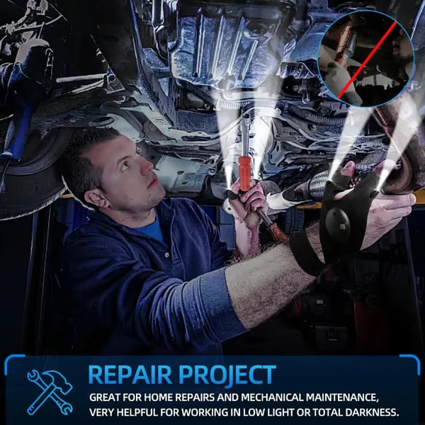 Hands-Free LED Half Finger Gloves