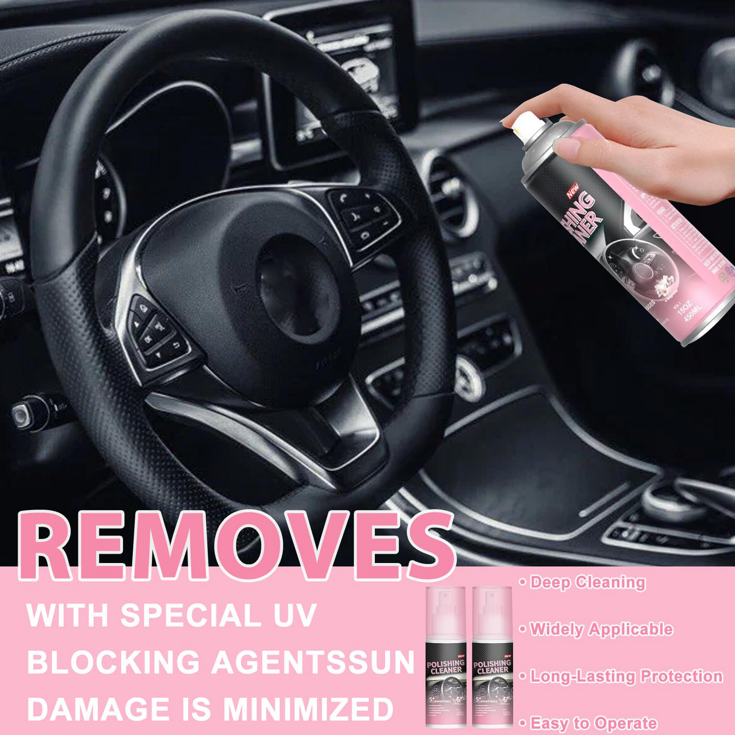 🔥LAST DAY 49% OFF - Polishing Cleaner, Car Interior Cleaner