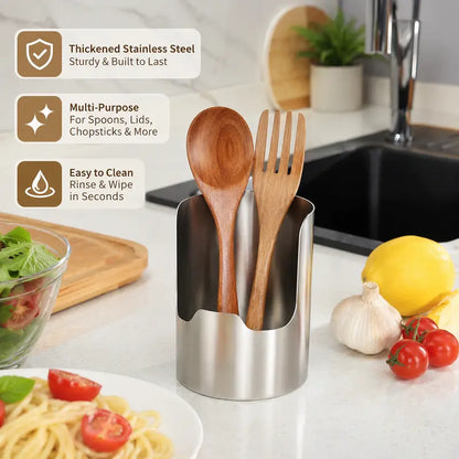 Thickened Stainless Steel Utensil Organizer, Rust Resistant Easy to Clean
