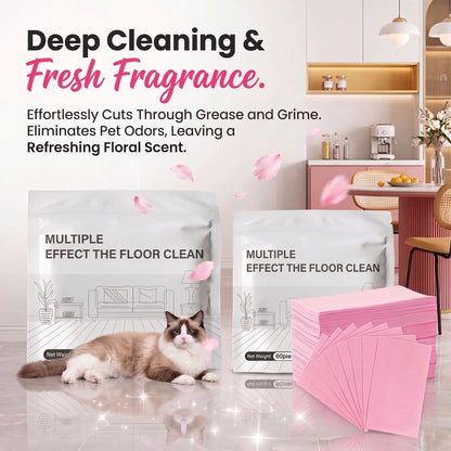 Multi-Effect Dissolvable Floor Cleaning Sheets – Streak-Free Shine for All Floors