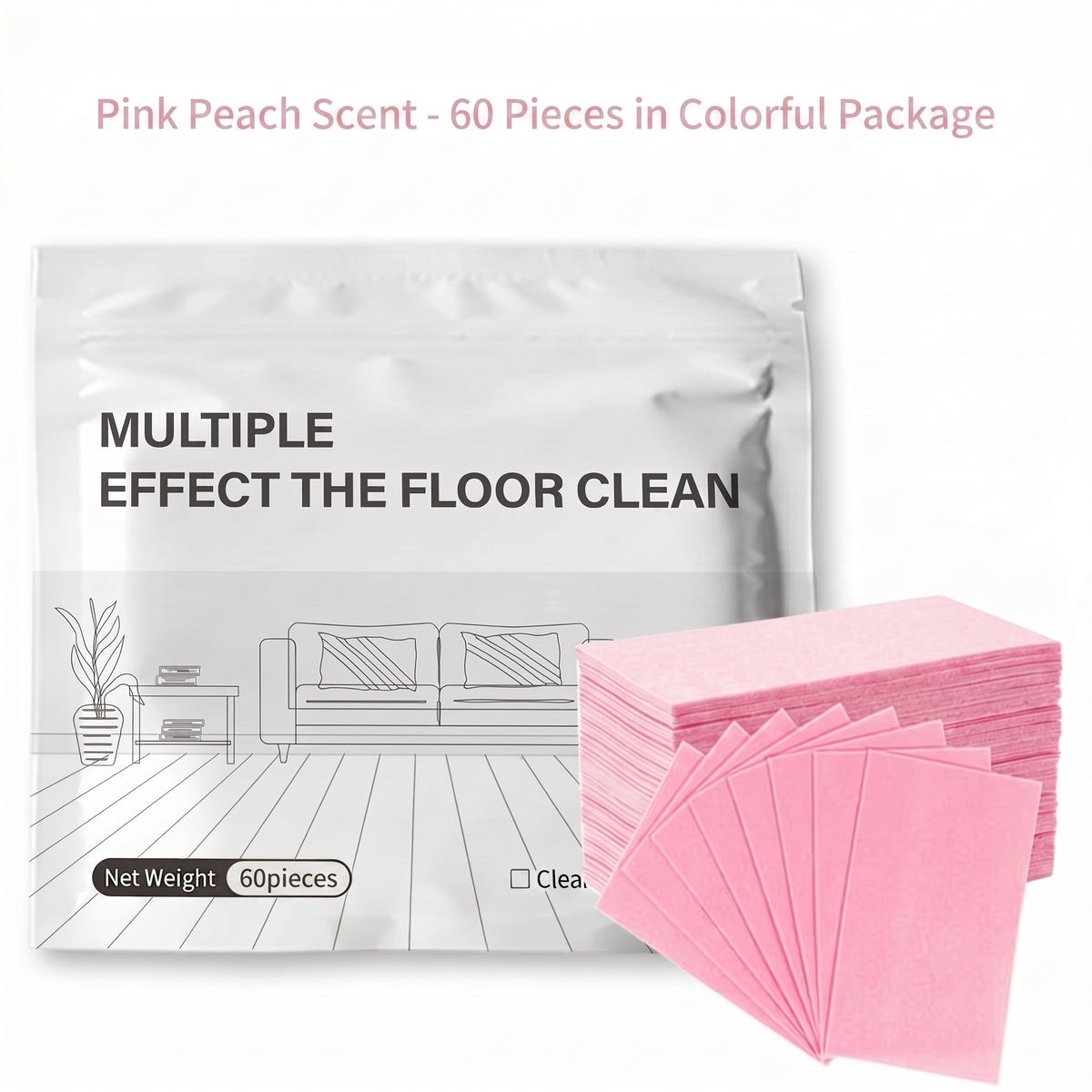 Multi-Effect Dissolvable Floor Cleaning Sheets – Streak-Free Shine for All Floors