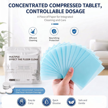 Multi-Effect Dissolvable Floor Cleaning Sheets – Streak-Free Shine for All Floors