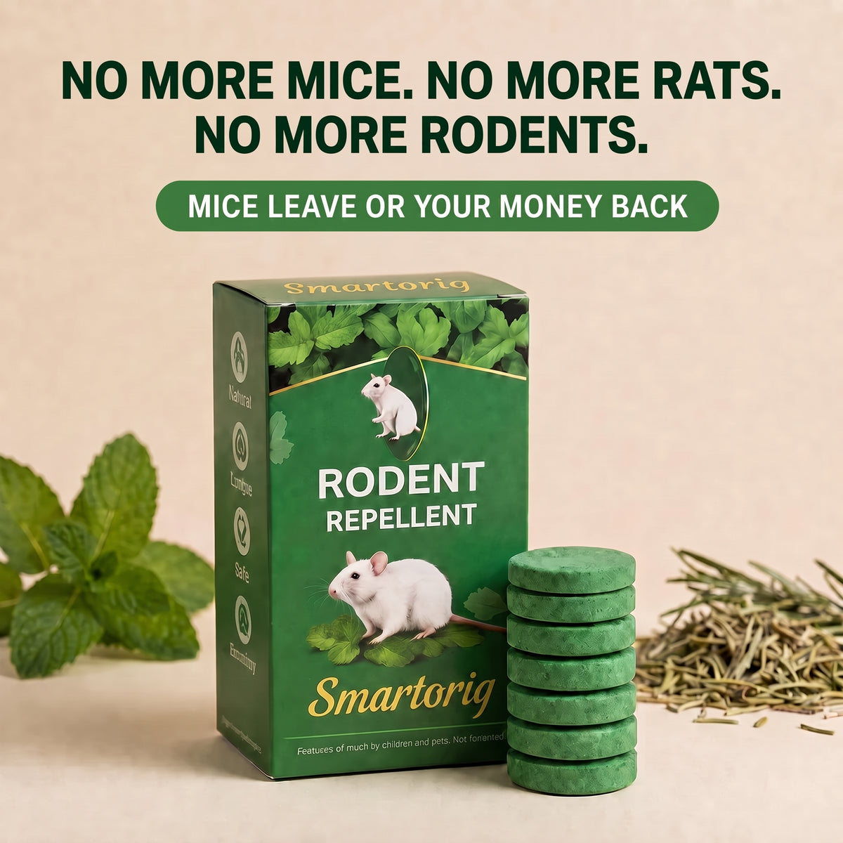 Rodent Repellent Tablet - Create aHome Without Rodents, Safe for Kids& Pets
