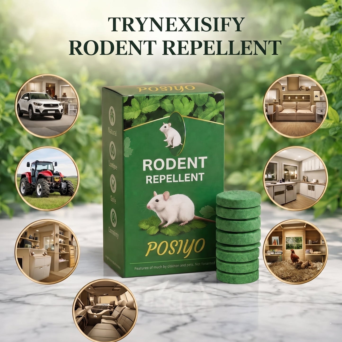 Rodent Repellent Tablet - Create aHome Without Rodents, Safe for Kids& Pets