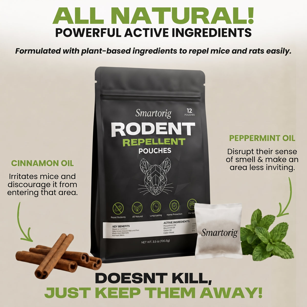 Smartorig® Natural Rodent Repellent Pouches