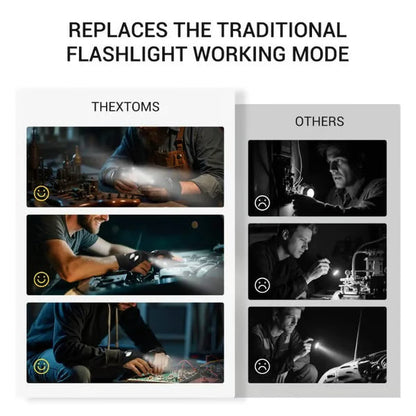 Hands-Free LED Half Finger Gloves